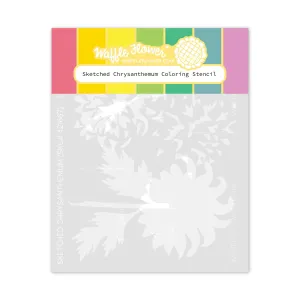     Sketched Chrysanthemum Coloring Stencil