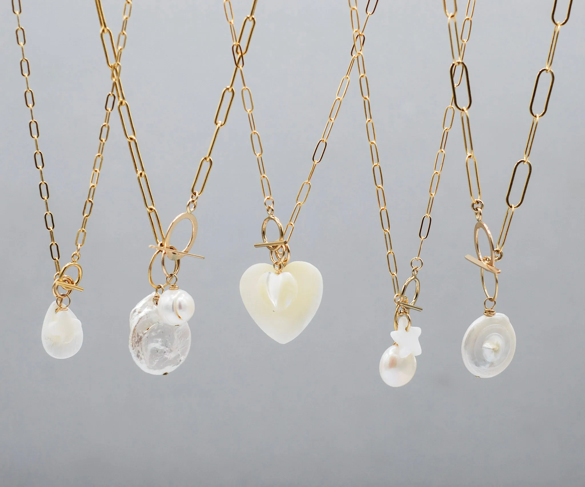 14k Gold Filled Extra Large Paper Clip Toggle Necklace