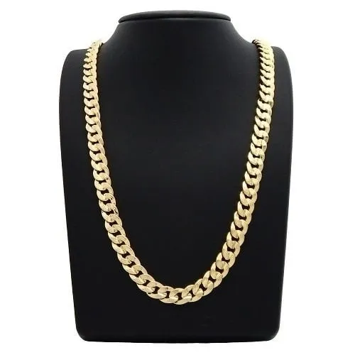 14K Gold Filled High Polish Finsh Cuban Link Chain 24