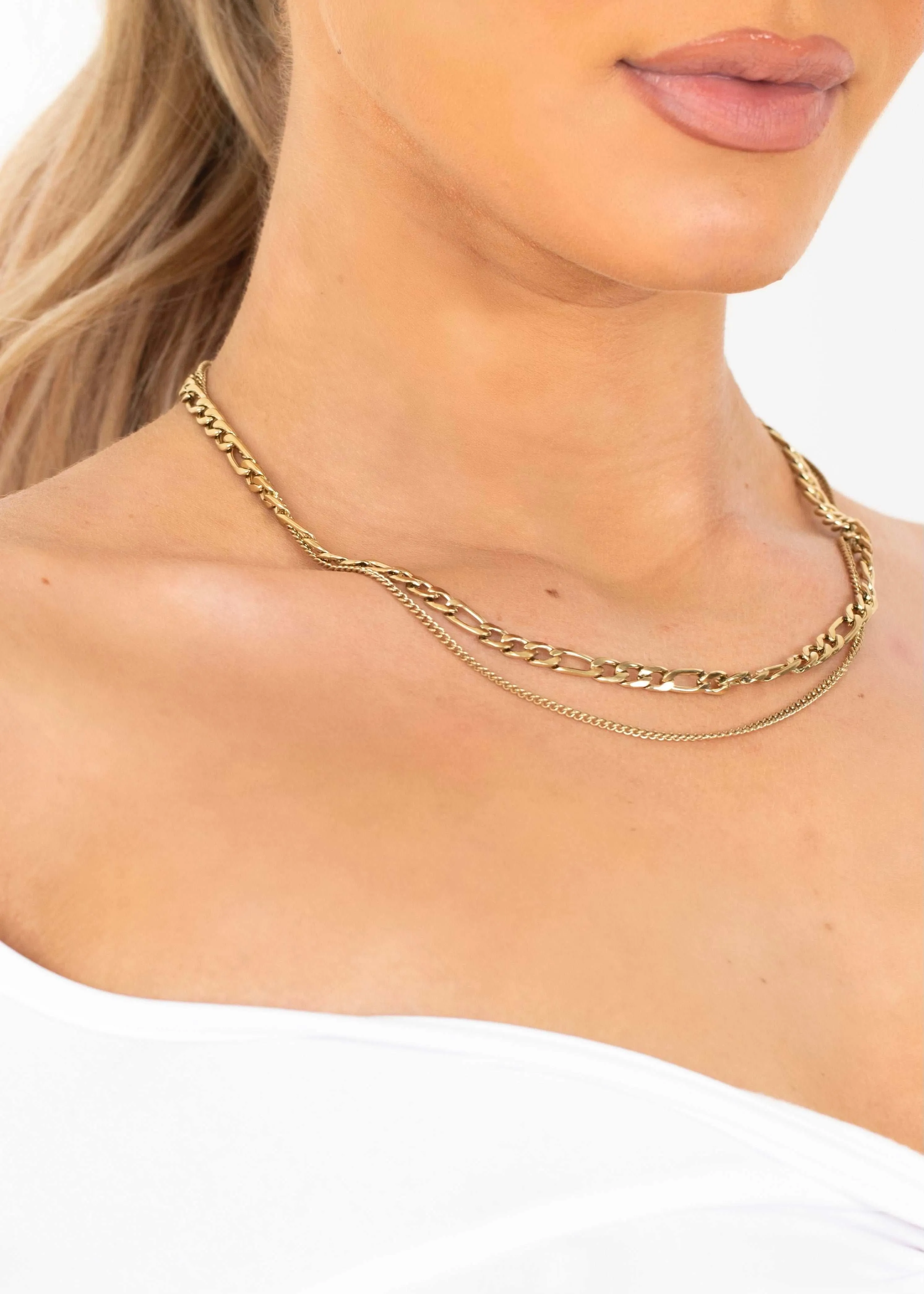 14k Gold Plated Layering Necklace - SALE