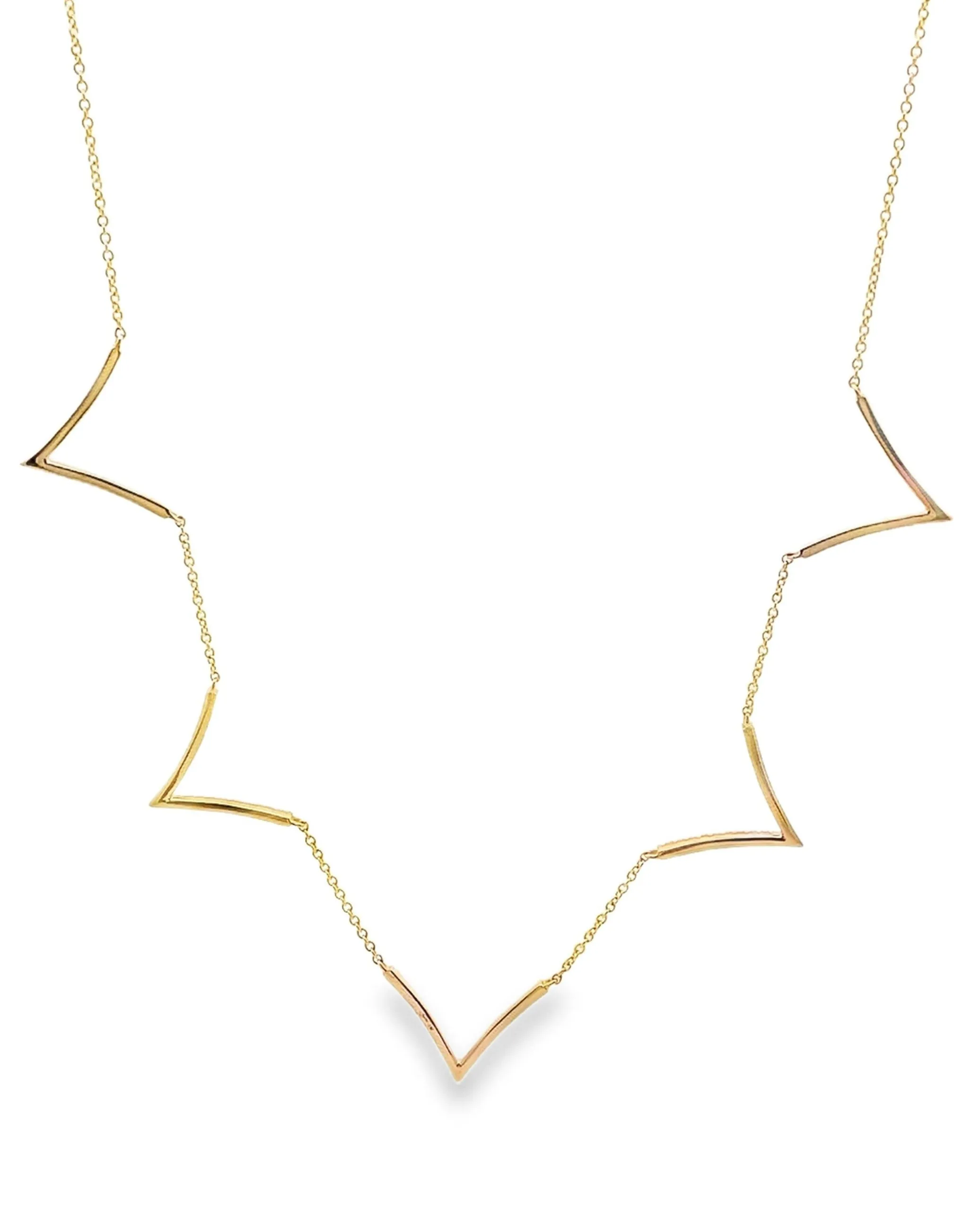 14K Yellow Gold Layering Diamond Necklace