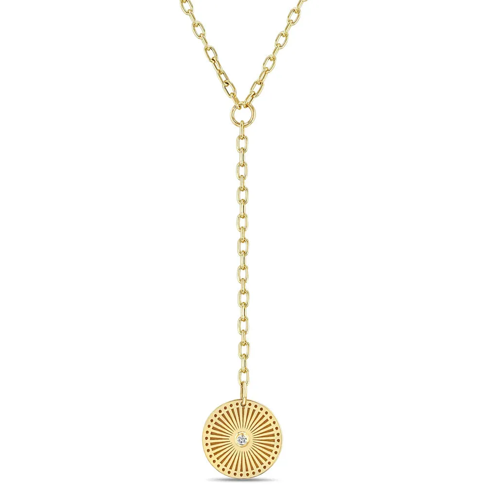14KY Sunbeam Medallion Necklace