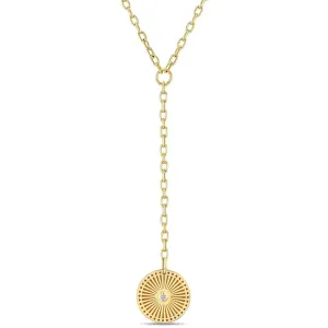 14KY Sunbeam Medallion Necklace