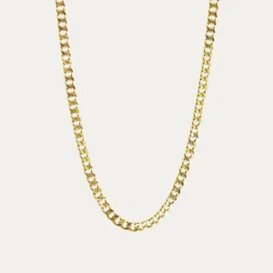 18k Gold 2.8mm Cuban Chain Necklace (White/Rose/Yellow Gold)