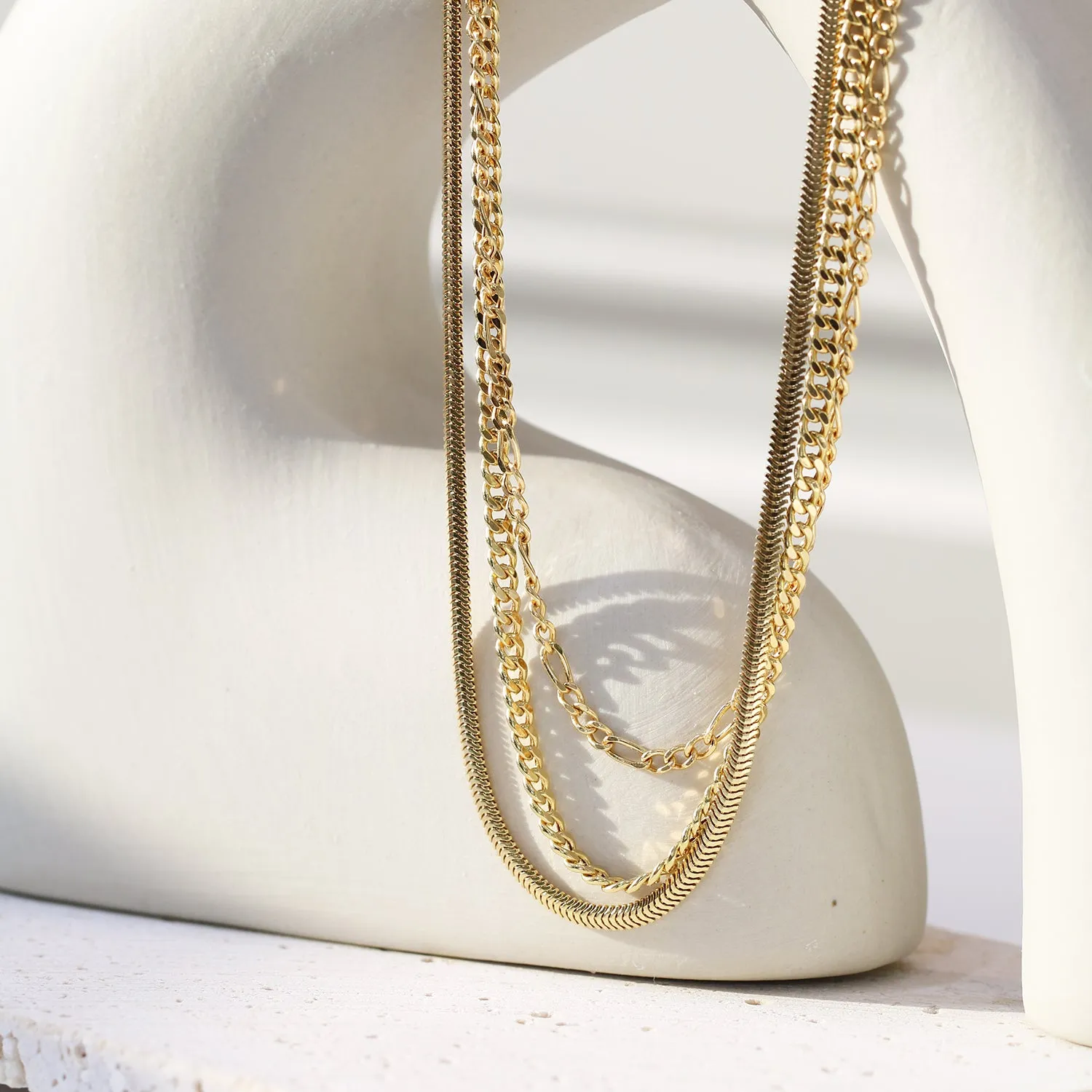 18k Gold 2.8mm Cuban Chain Necklace (White/Rose/Yellow Gold)