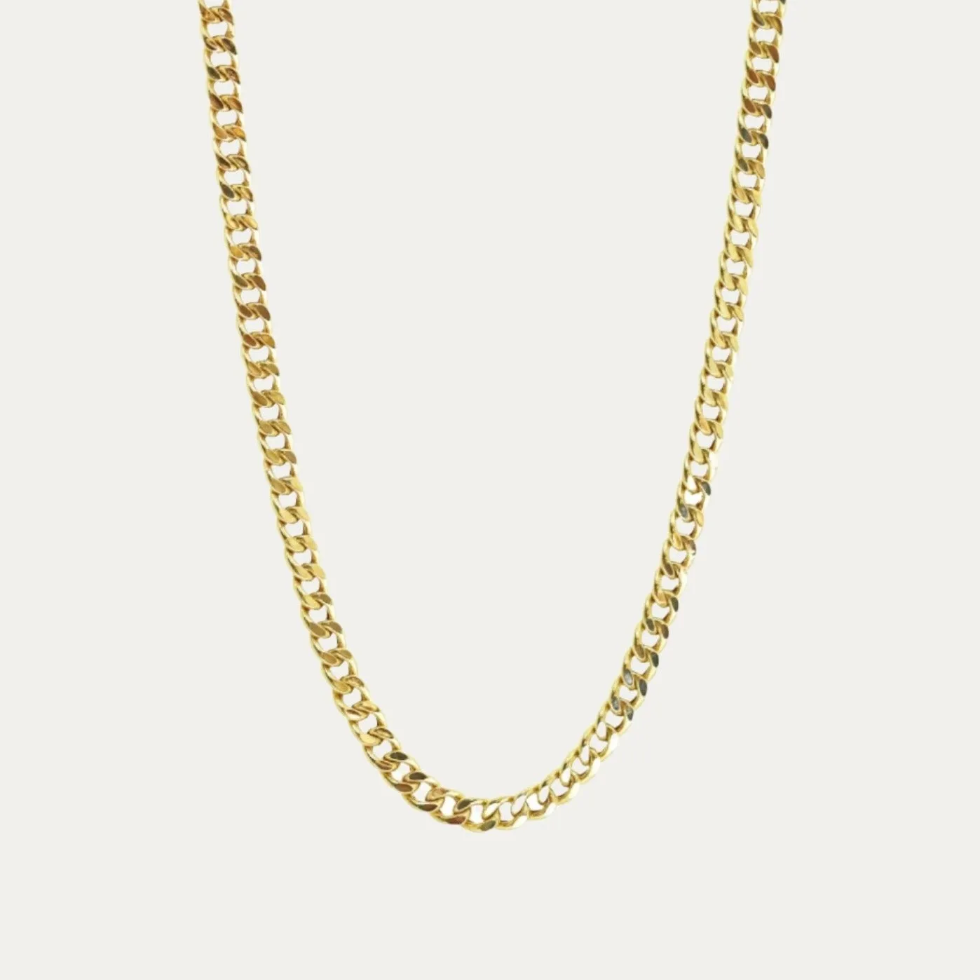 18k Gold 2.8mm Cuban Chain Necklace (White/Rose/Yellow Gold)