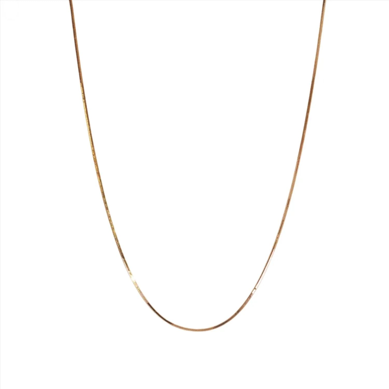 18k Gold Chain Snake Bone Necklace (White/Rose/Yellow Gold)