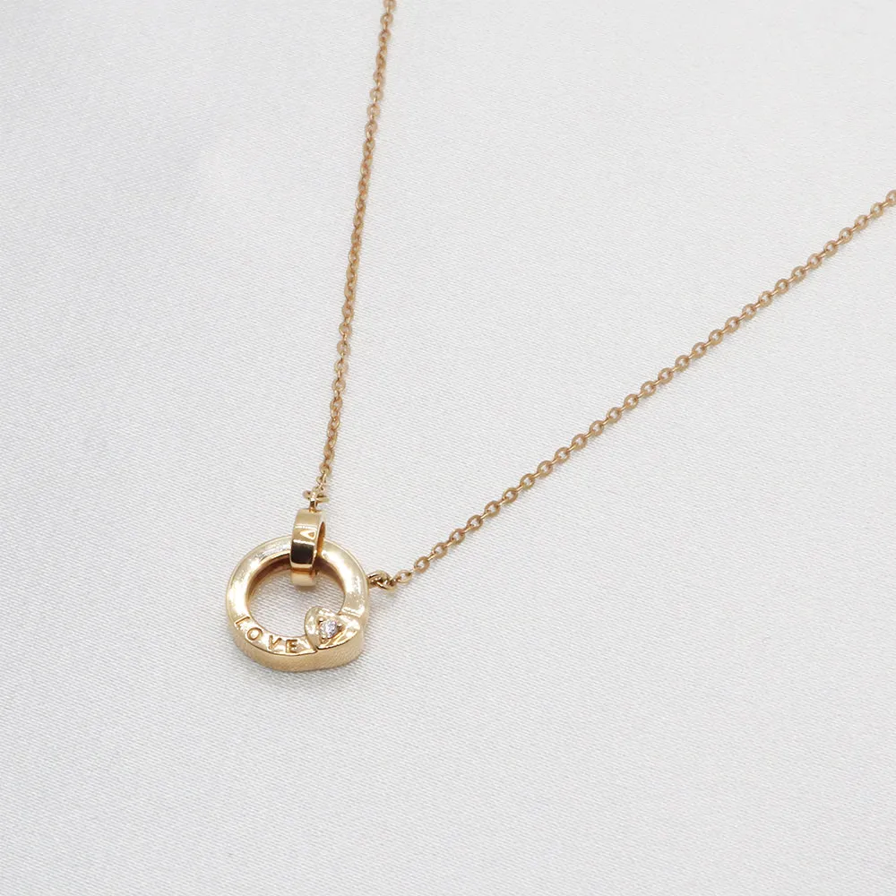 18k Rose Gold Eternal Love Necklace
