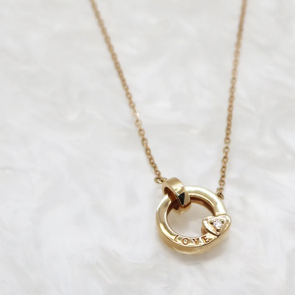 18k Rose Gold Eternal Love Necklace