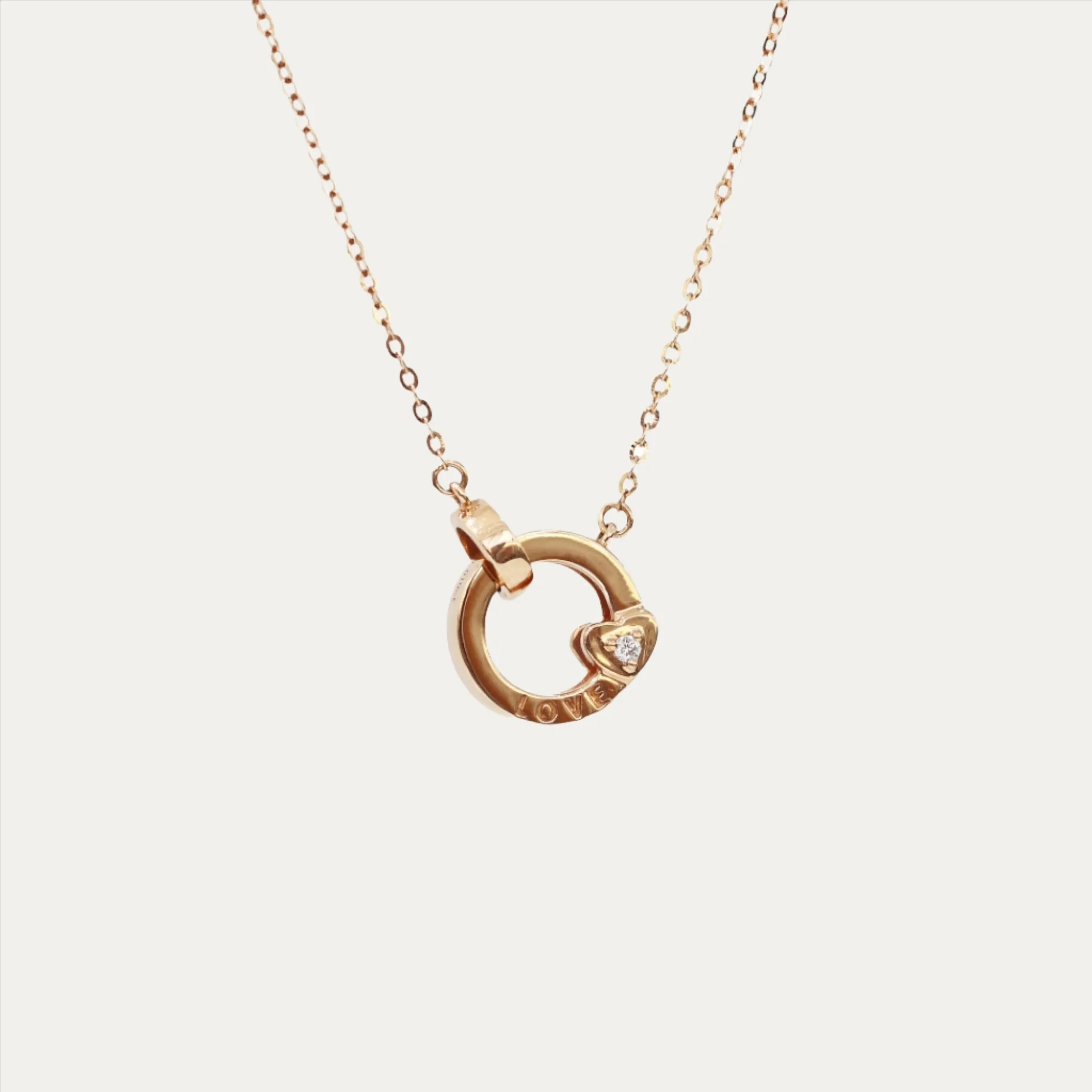 18k Rose Gold Eternal Love Necklace