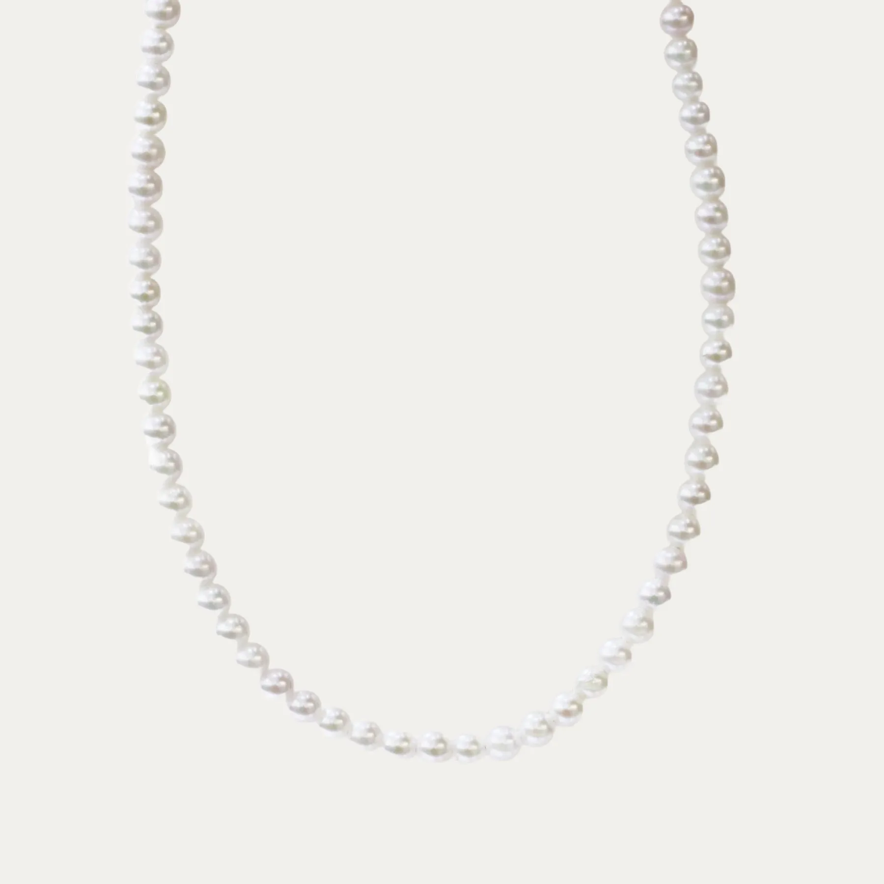18k Yellow Gold Baby Akoya Pearl Necklace (Adjustable)