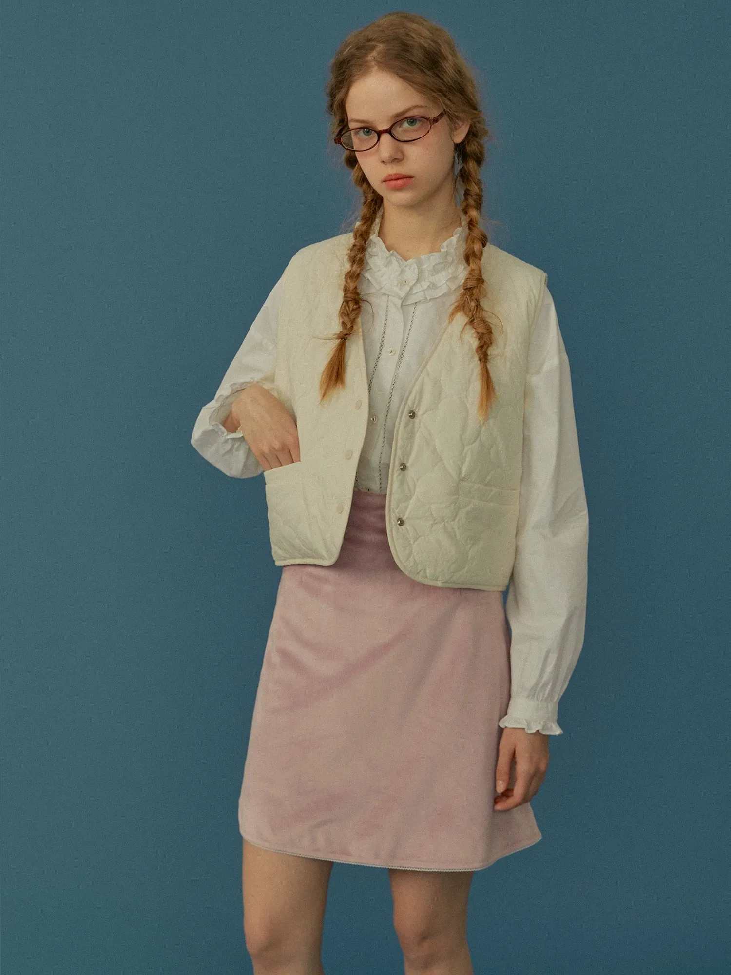 2 sides reversible retro layering vest top