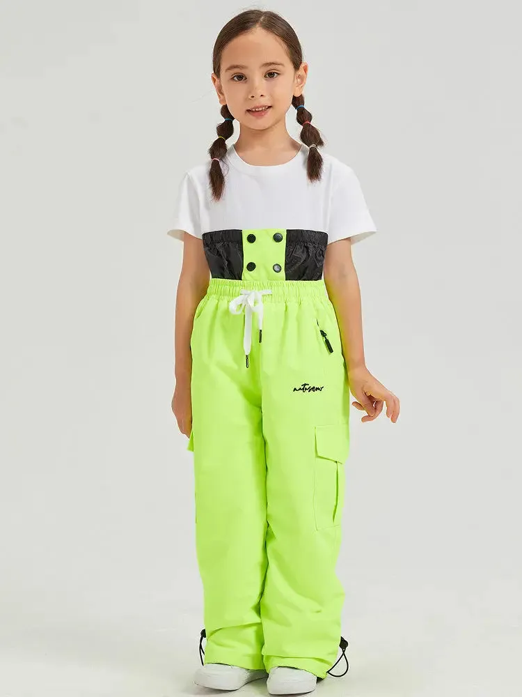 2024 Baggy Ski Snow Pants High Waist Thicken Pants for Kids