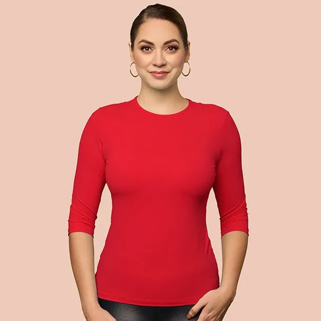 3/4 Sleeve Crew Neck Layering Top