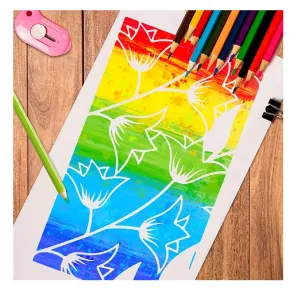 4.8X8in1pc Flowers DIY Layering Stencils Painting Scrapbooking