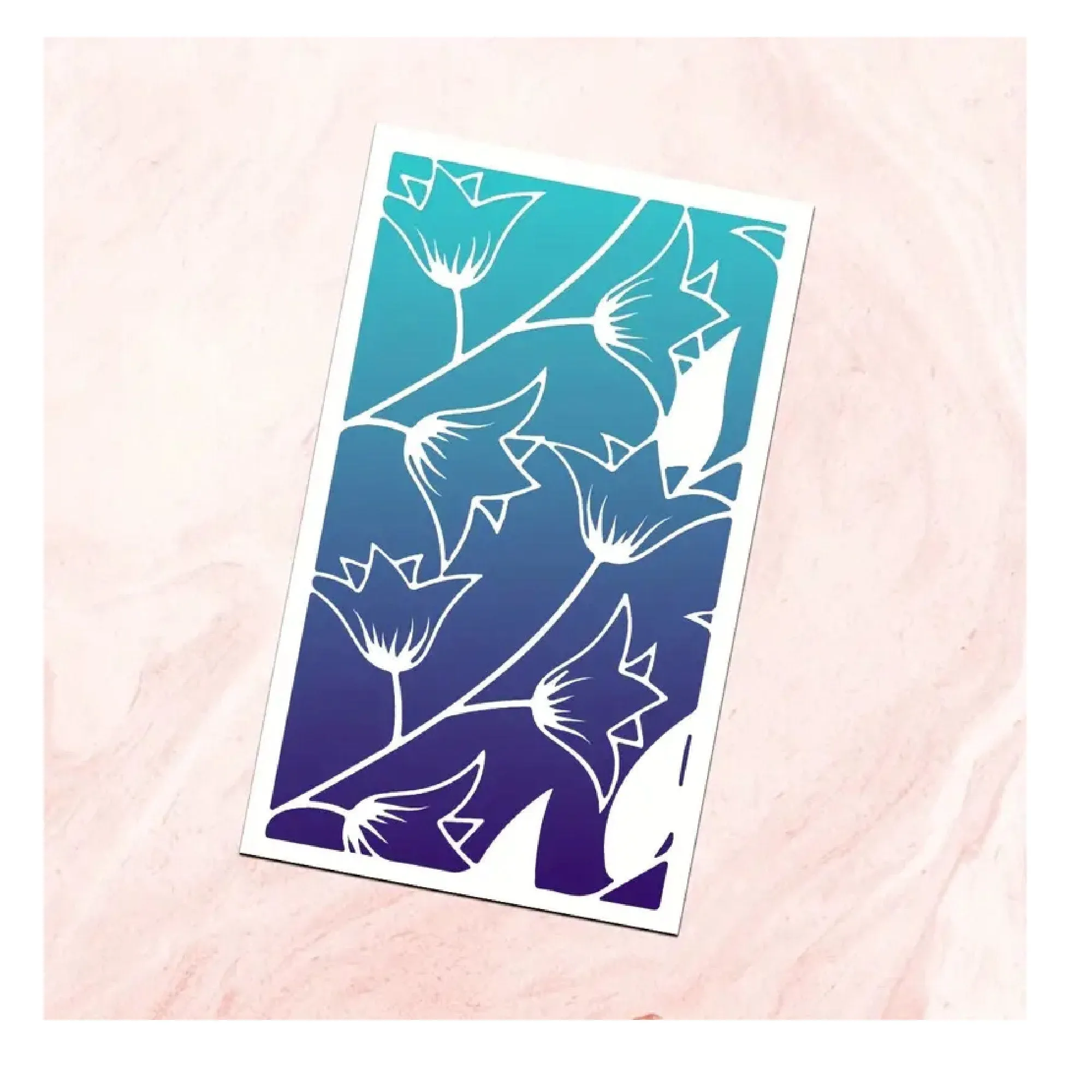4.8X8in1pc Flowers DIY Layering Stencils Painting Scrapbooking