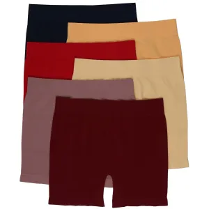 6-Pack: Assorted Layering Lightweight Seamless Shorties