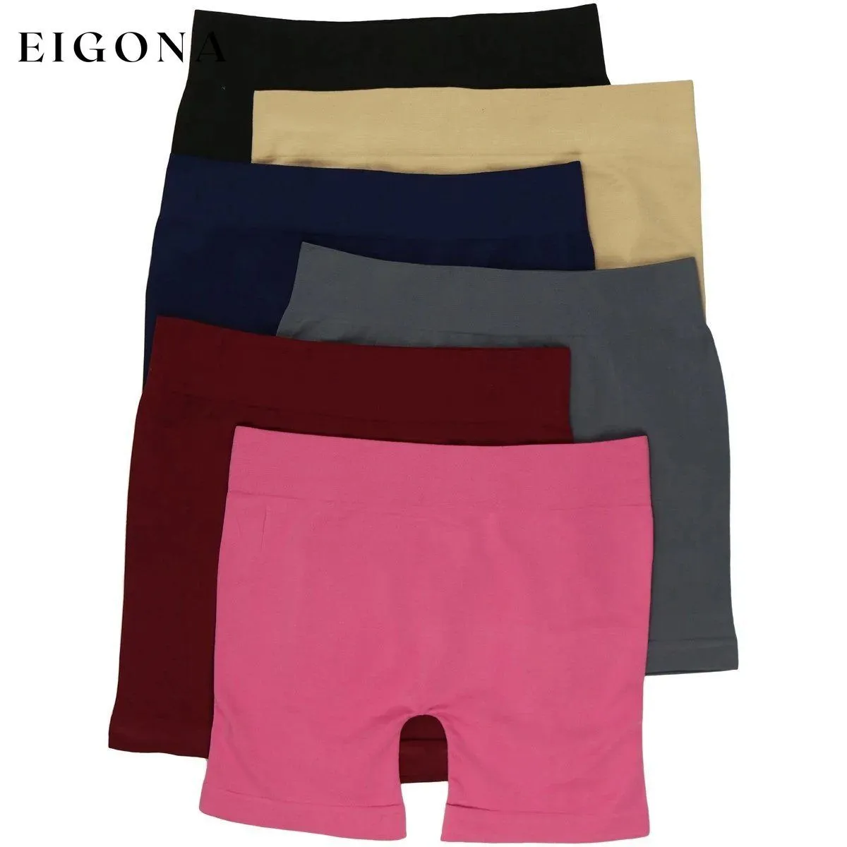 6-Pack: Women's Elastic Layering Shorts