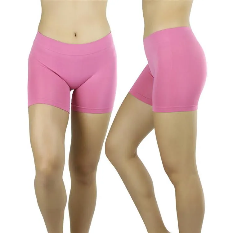6-Pack: Women's Elastic Layering Shorts