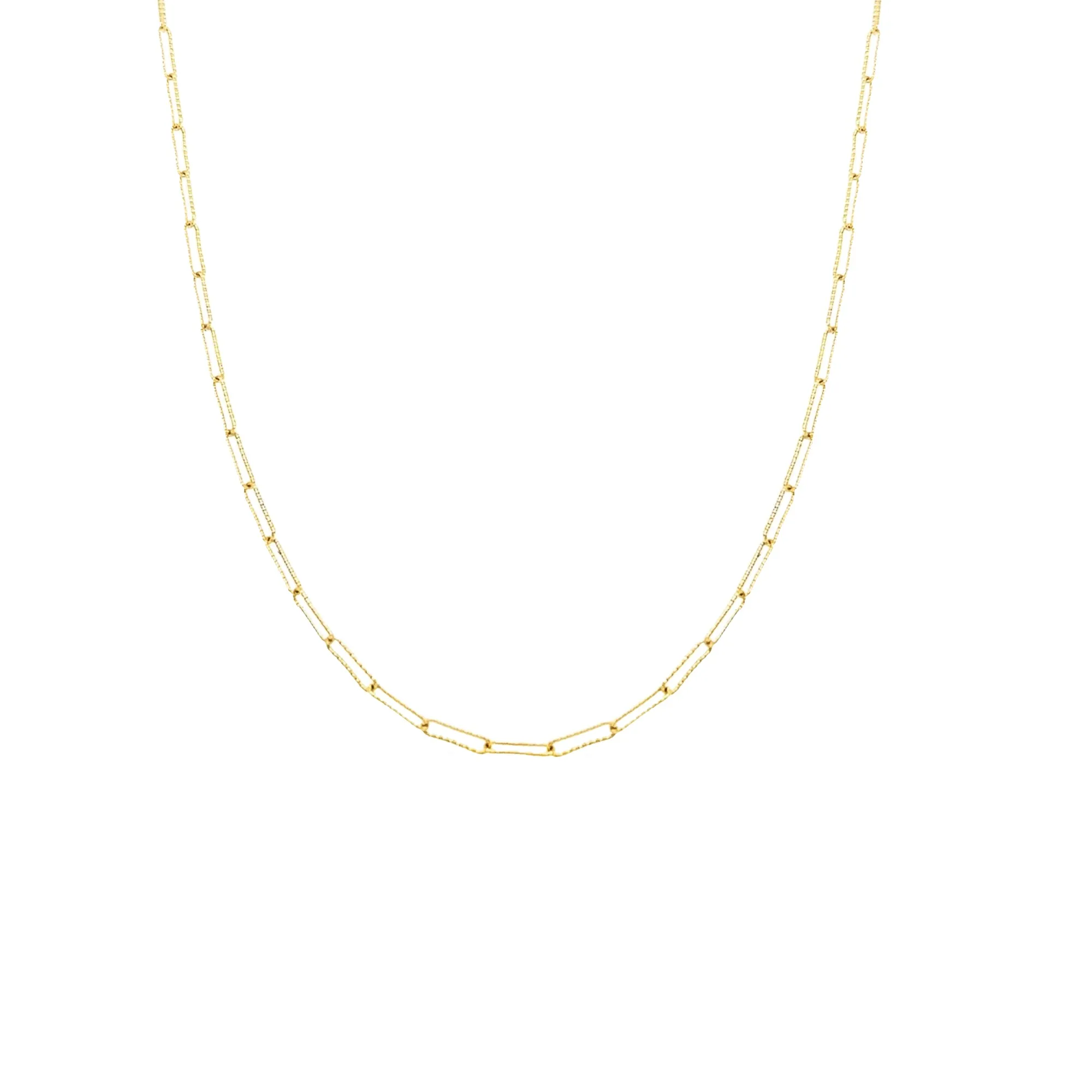 9ct Solid Gold Fine Glitter Chain Necklace
