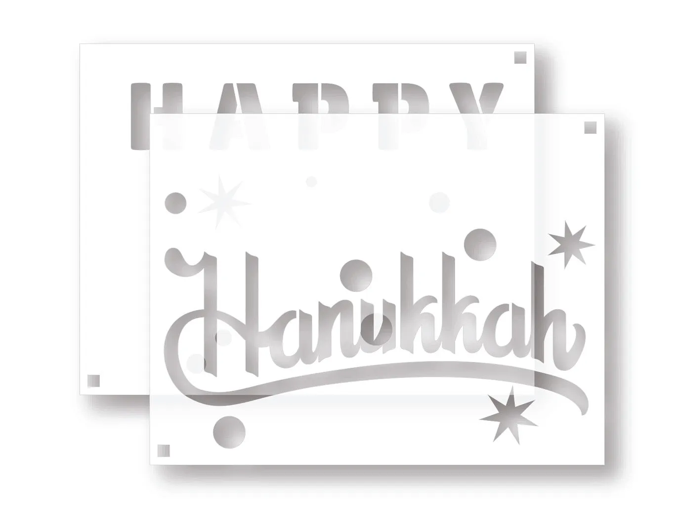 A2 Stencil | Happy Hanukkah | 4.25"x5.5" Layering