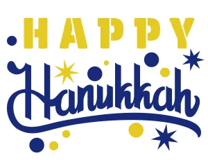 A2 Stencil | Happy Hanukkah | 4.25"x5.5" Layering