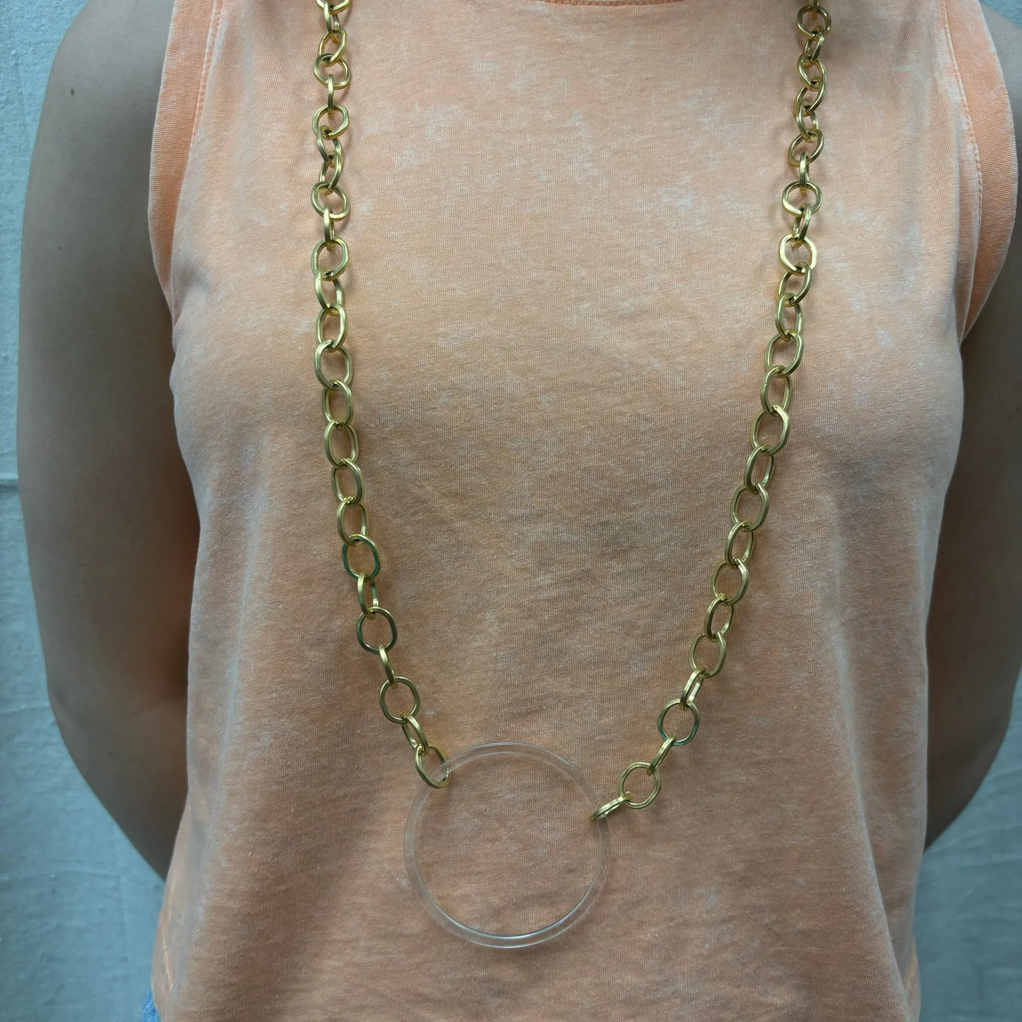 Acrylic Circle Statement Necklace