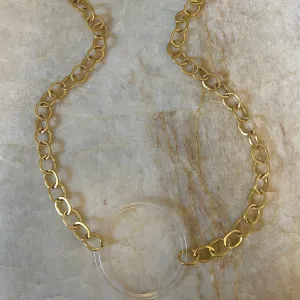 Acrylic Circle Statement Necklace