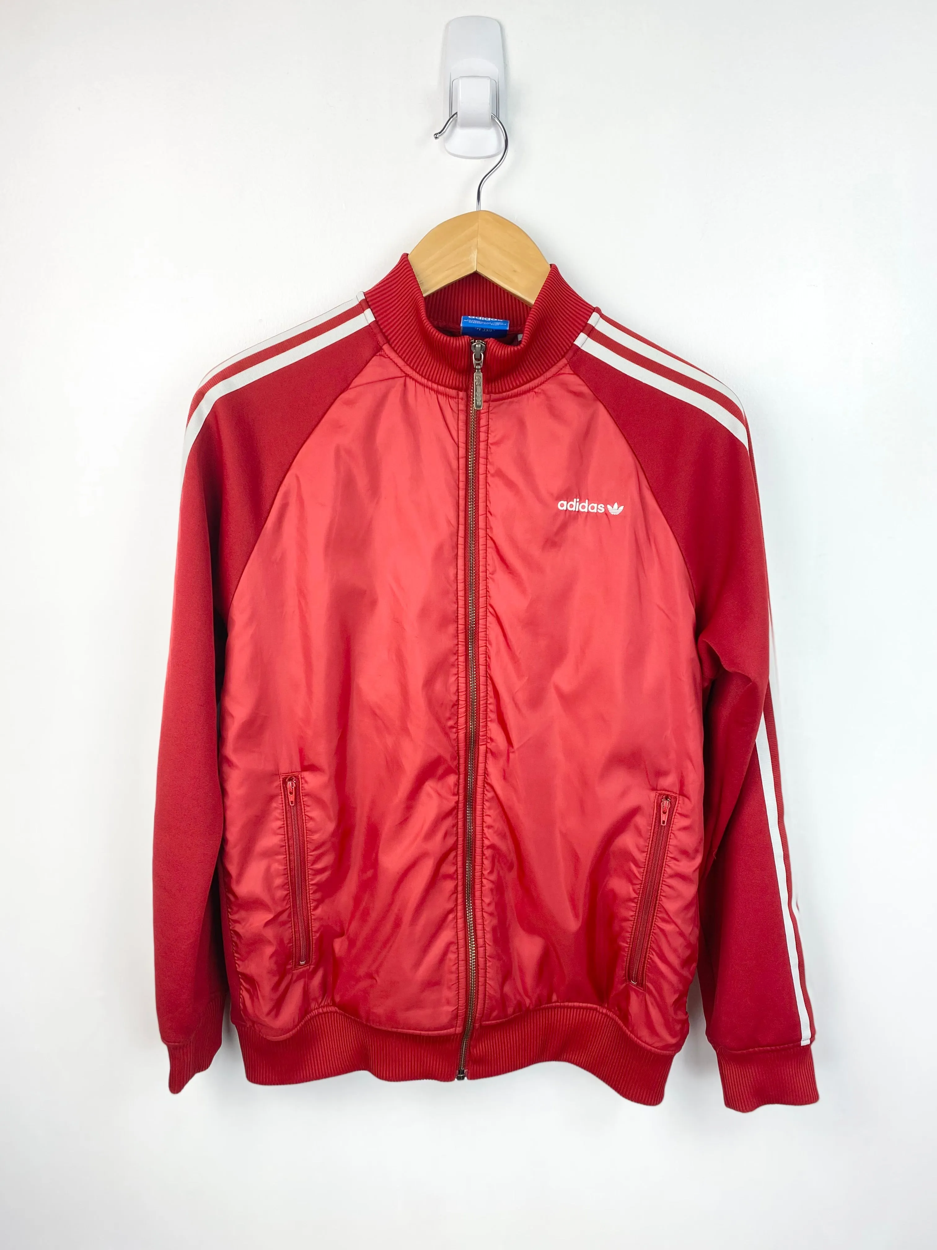 Adidas Red Satin Sheen Track Jacket - Medium
