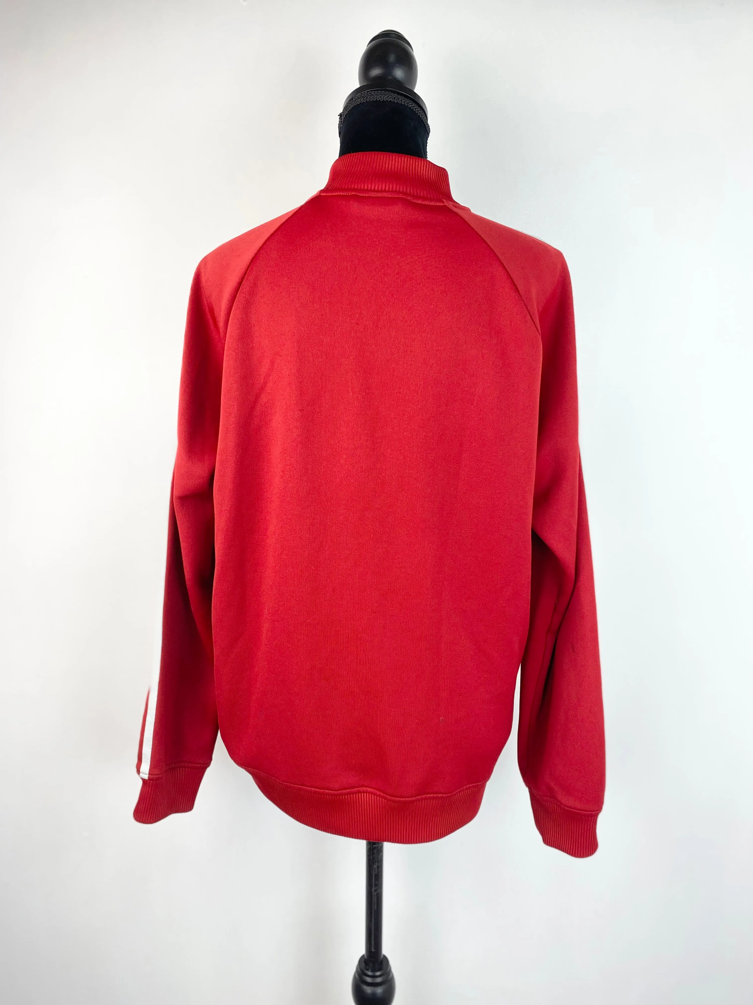 Adidas Red Satin Sheen Track Jacket - Medium
