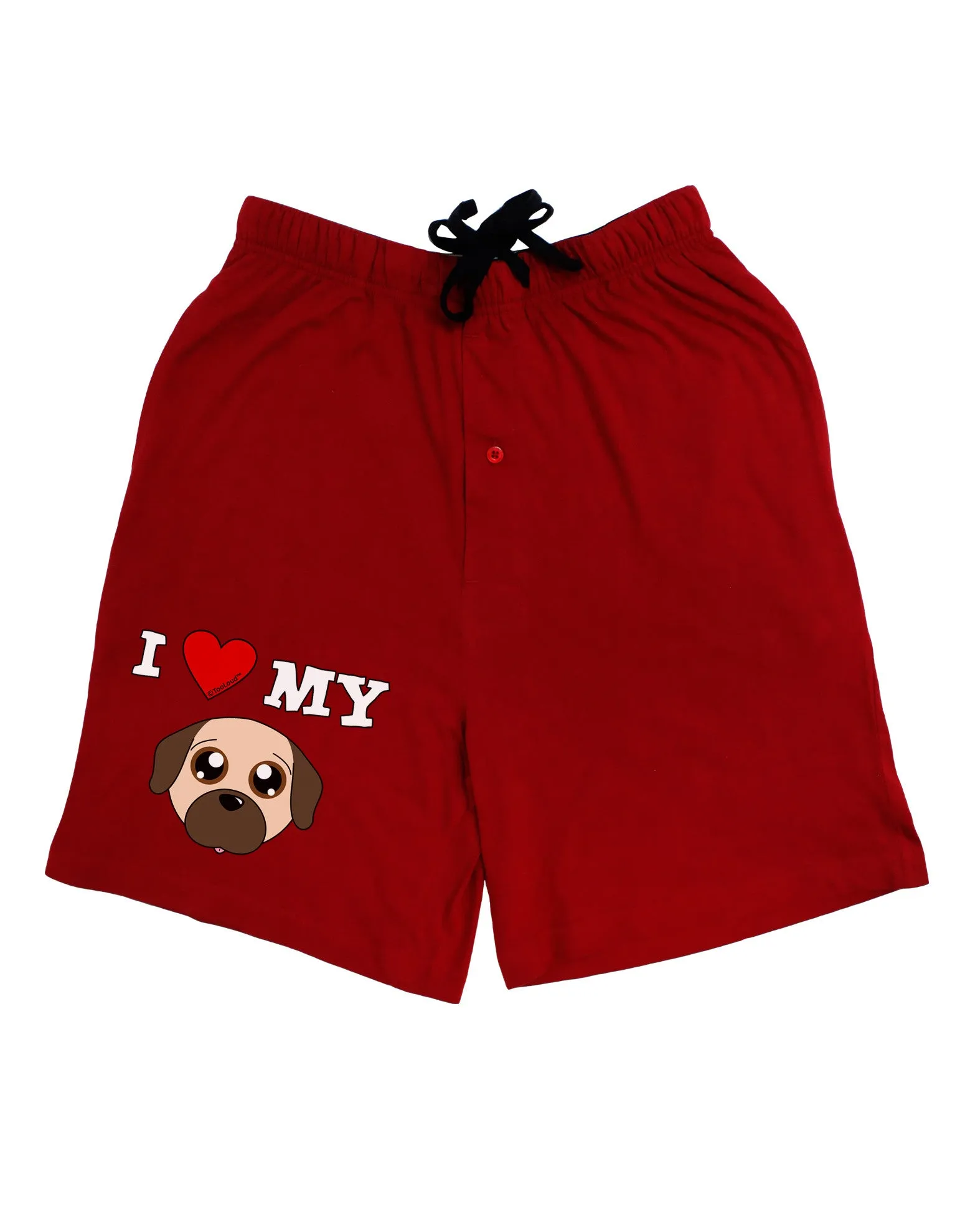 Adorable Fawn Adult Night Shirt Dress - Featuring the Beloved Pug Dog - by TooLoud