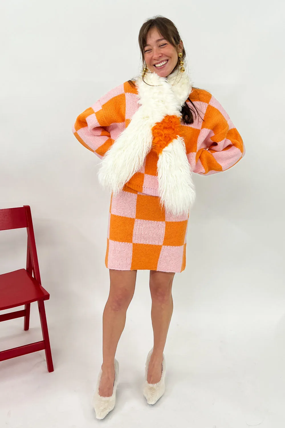 Alabama Muse - Scarf: Milk/Orange
