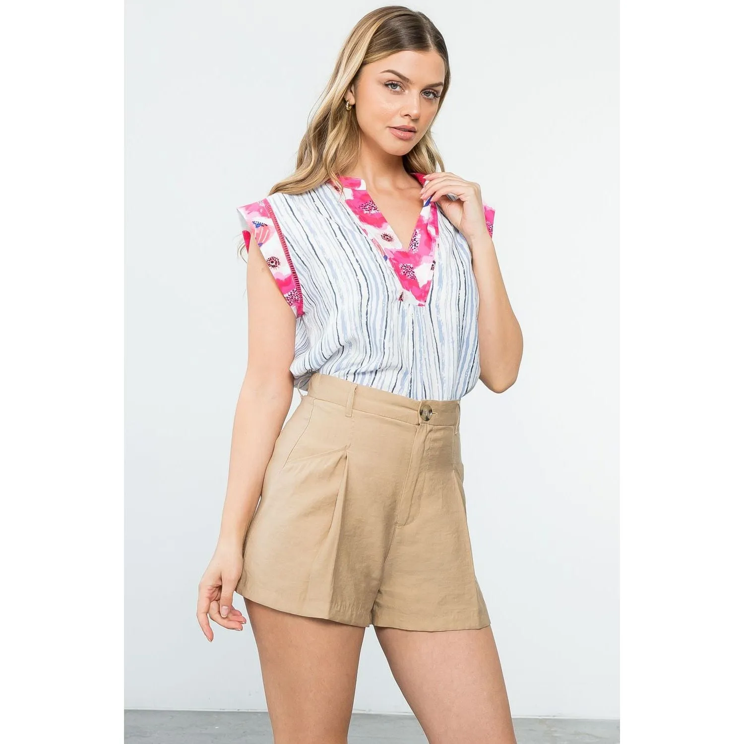 Alesha Mixed Media THML Top