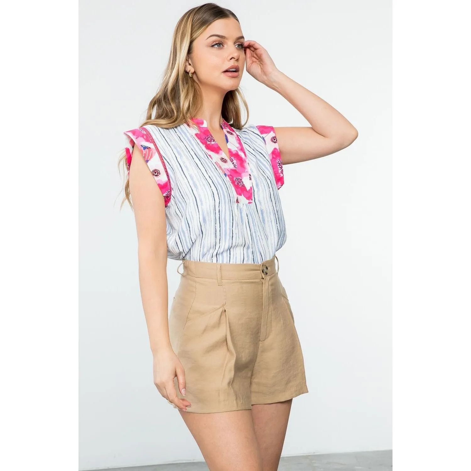 Alesha Mixed Media THML Top