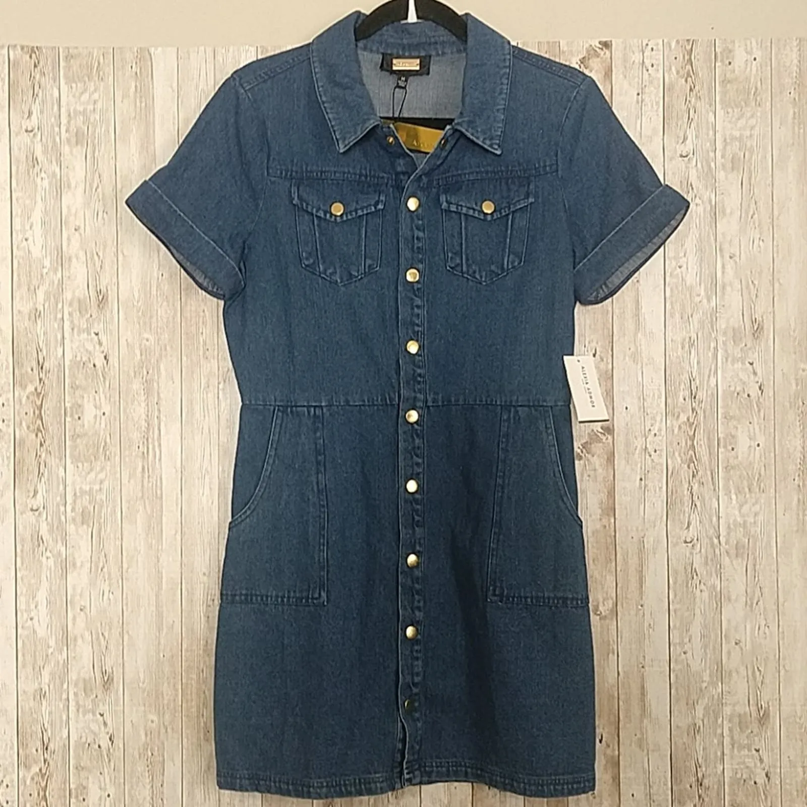 Alexia Admor Denim Romina Shirt Dress Medium