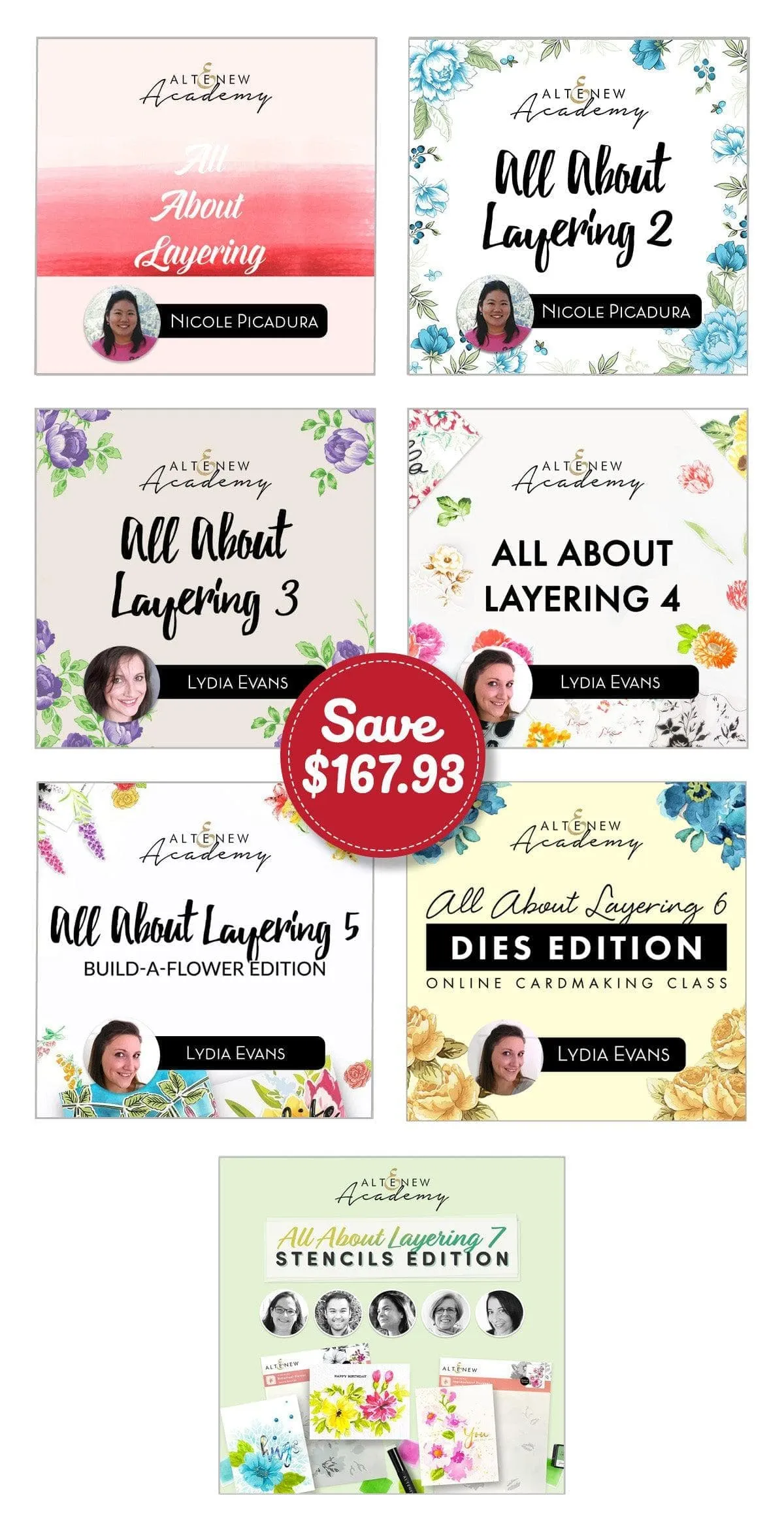 All About Layering Class Bundle (SAVE $167.93) Online Cardmaking Class