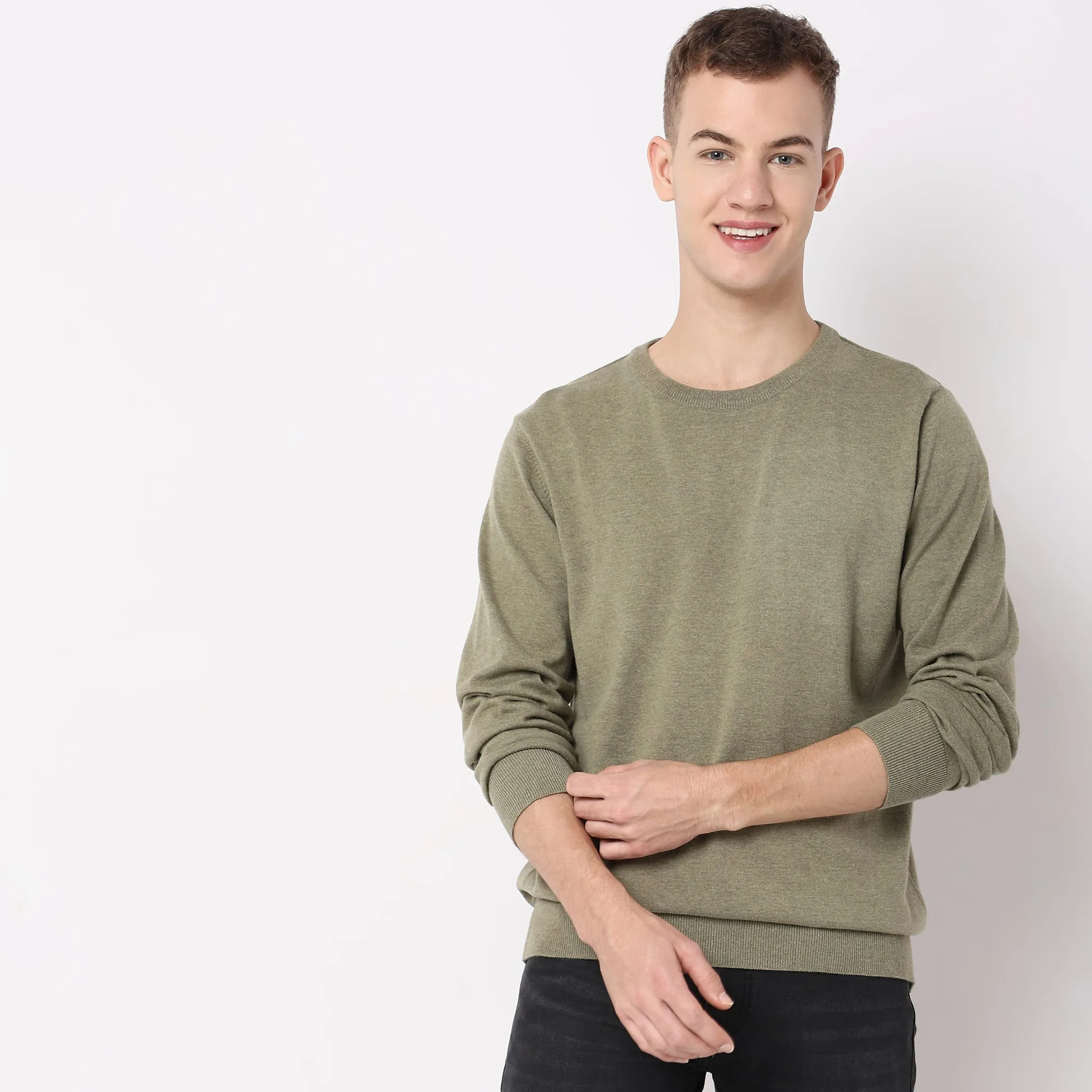 All Day Pullover™ - Comfortable exclusive soft Cotton Blend Hand Knitted with exquisite fashioning