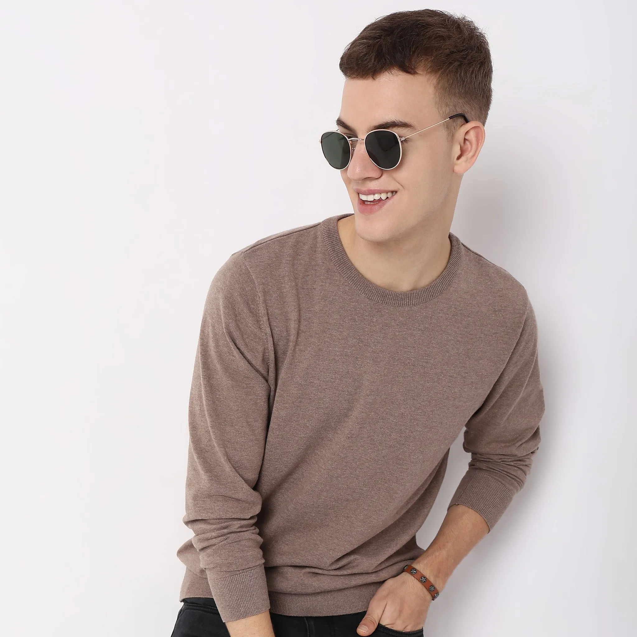 All Day Pullover™ - Comfortable exclusive soft Cotton Blend Hand Knitted with exquisite fashioning