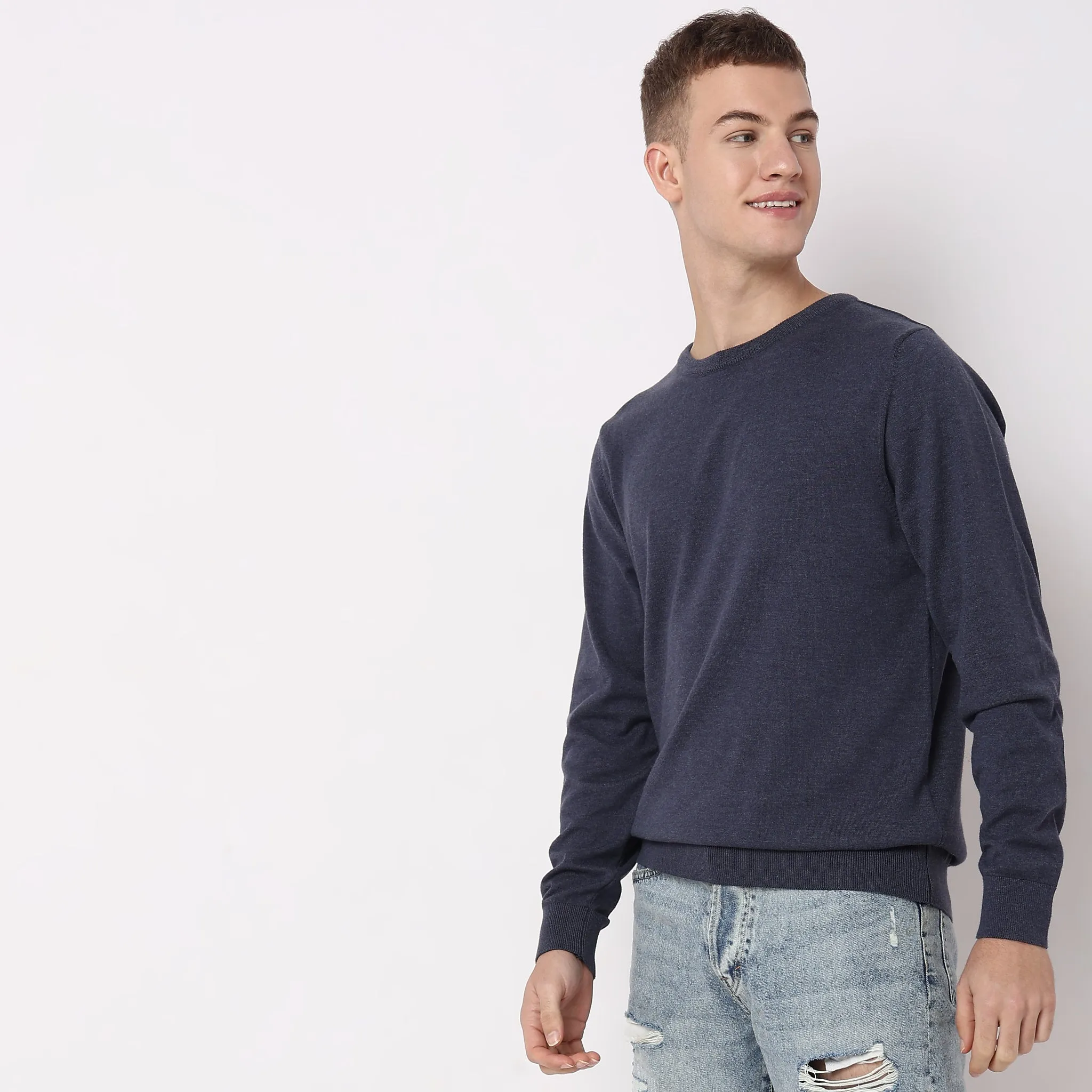 All Day Pullover™ - Comfortable exclusive soft Cotton Blend Hand Knitted with exquisite fashioning