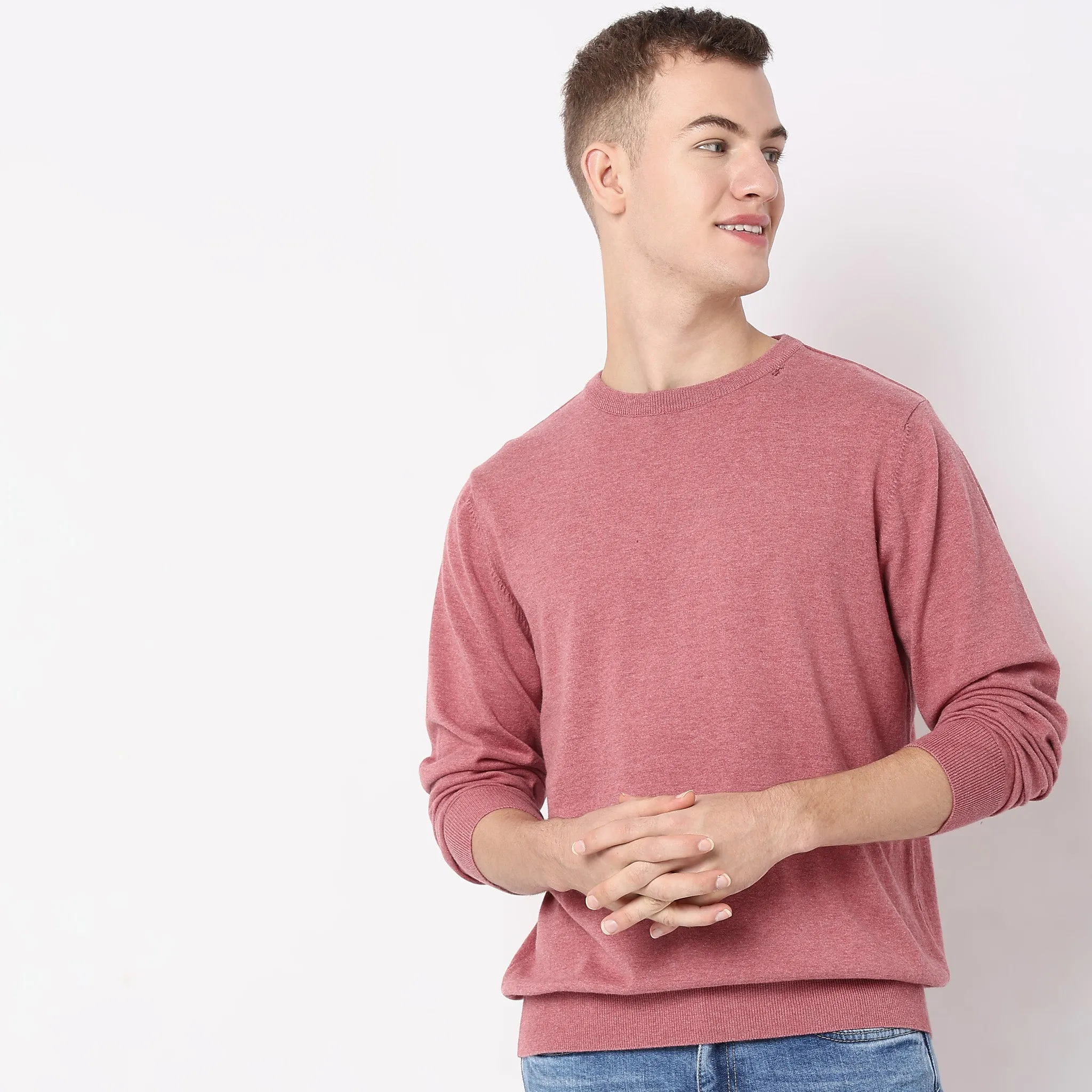 All Day Pullover™ - Comfortable exclusive soft Cotton Blend Hand Knitted with exquisite fashioning