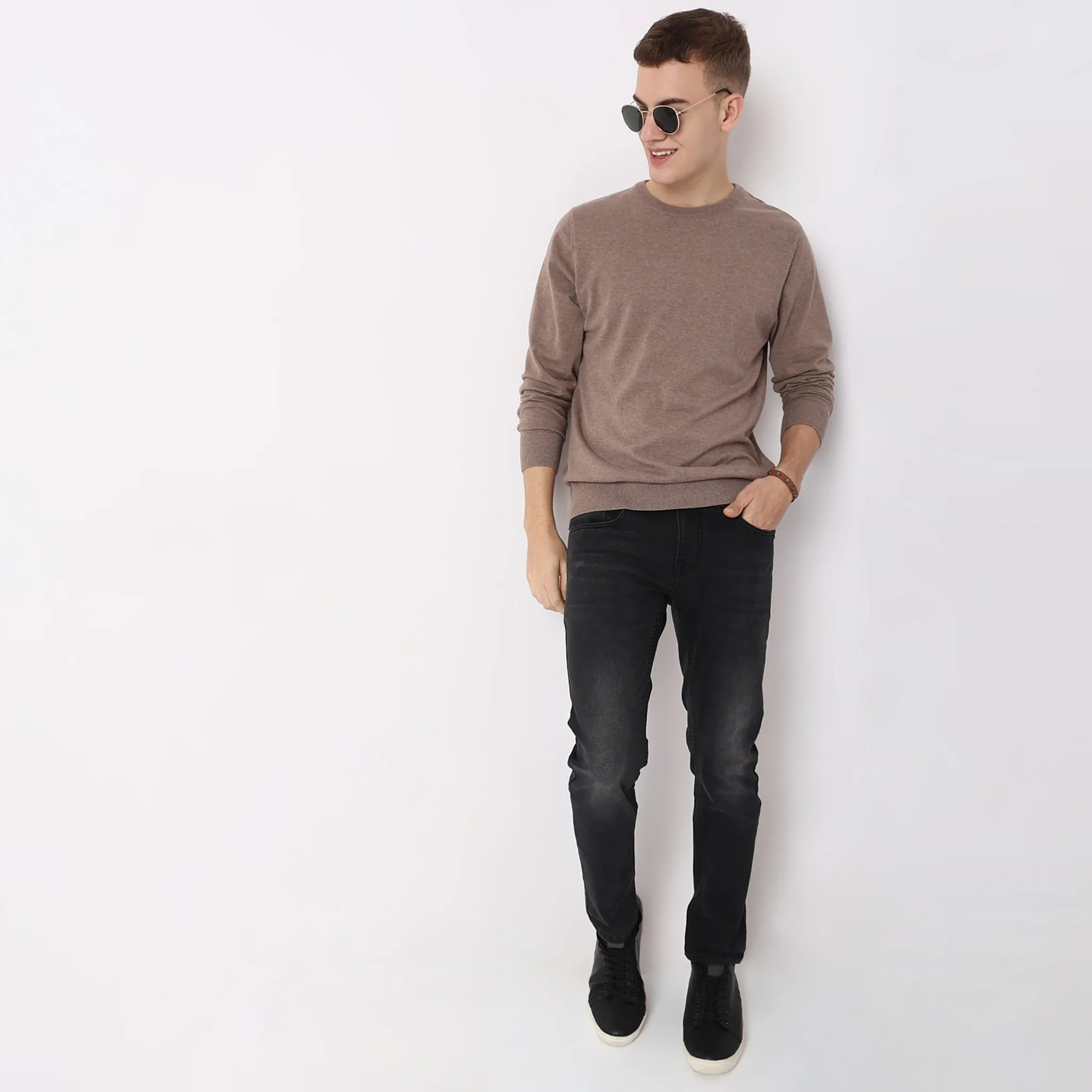 All Day Pullover™ - Comfortable exclusive soft Cotton Blend Hand Knitted with exquisite fashioning