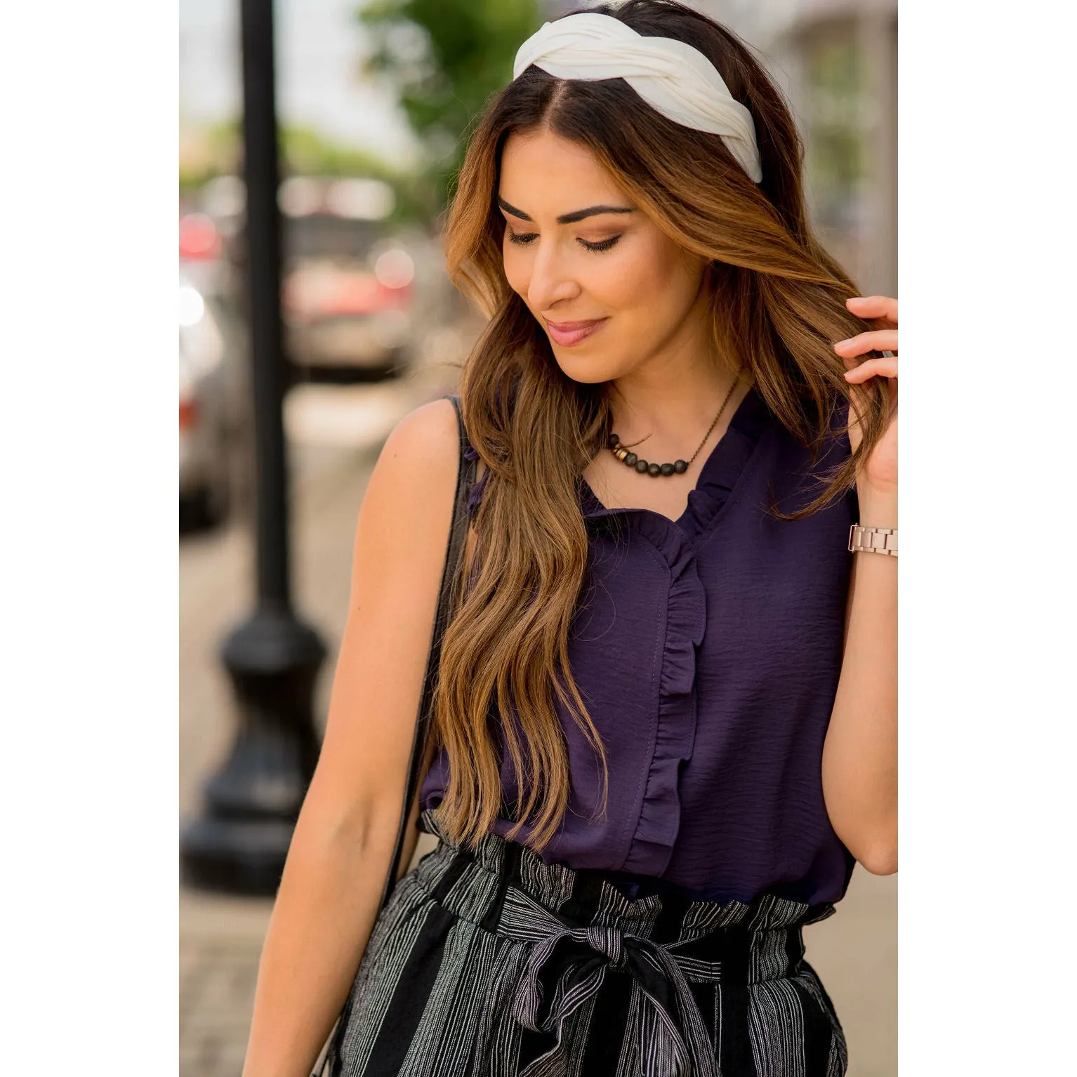 All Over Ruffles V-Neck Tank