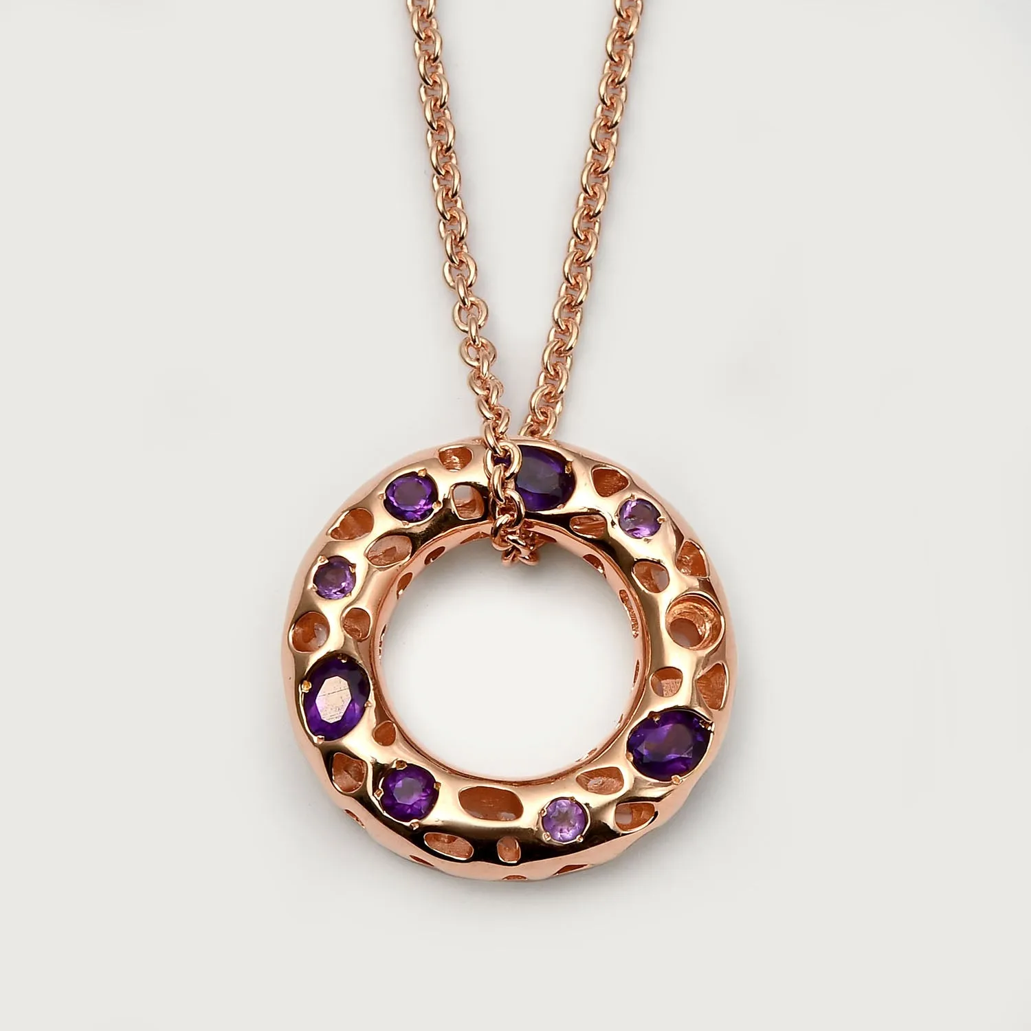 Allegro Loop Pendant with Amethyst