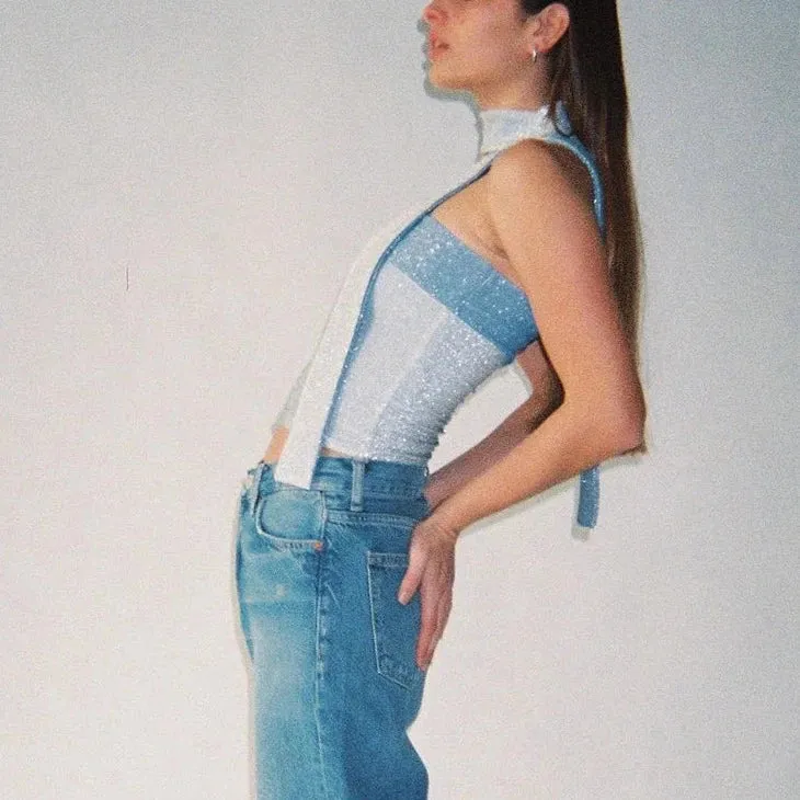Allira Reversible Glitter Tube Top 