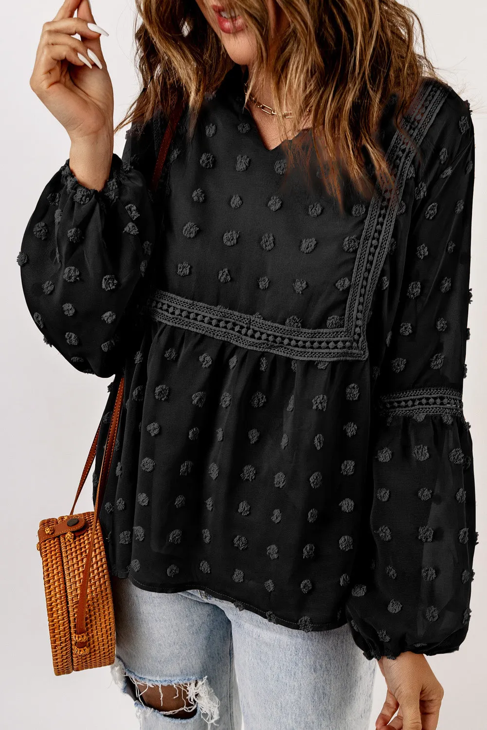 Alluring Dotted Blouse