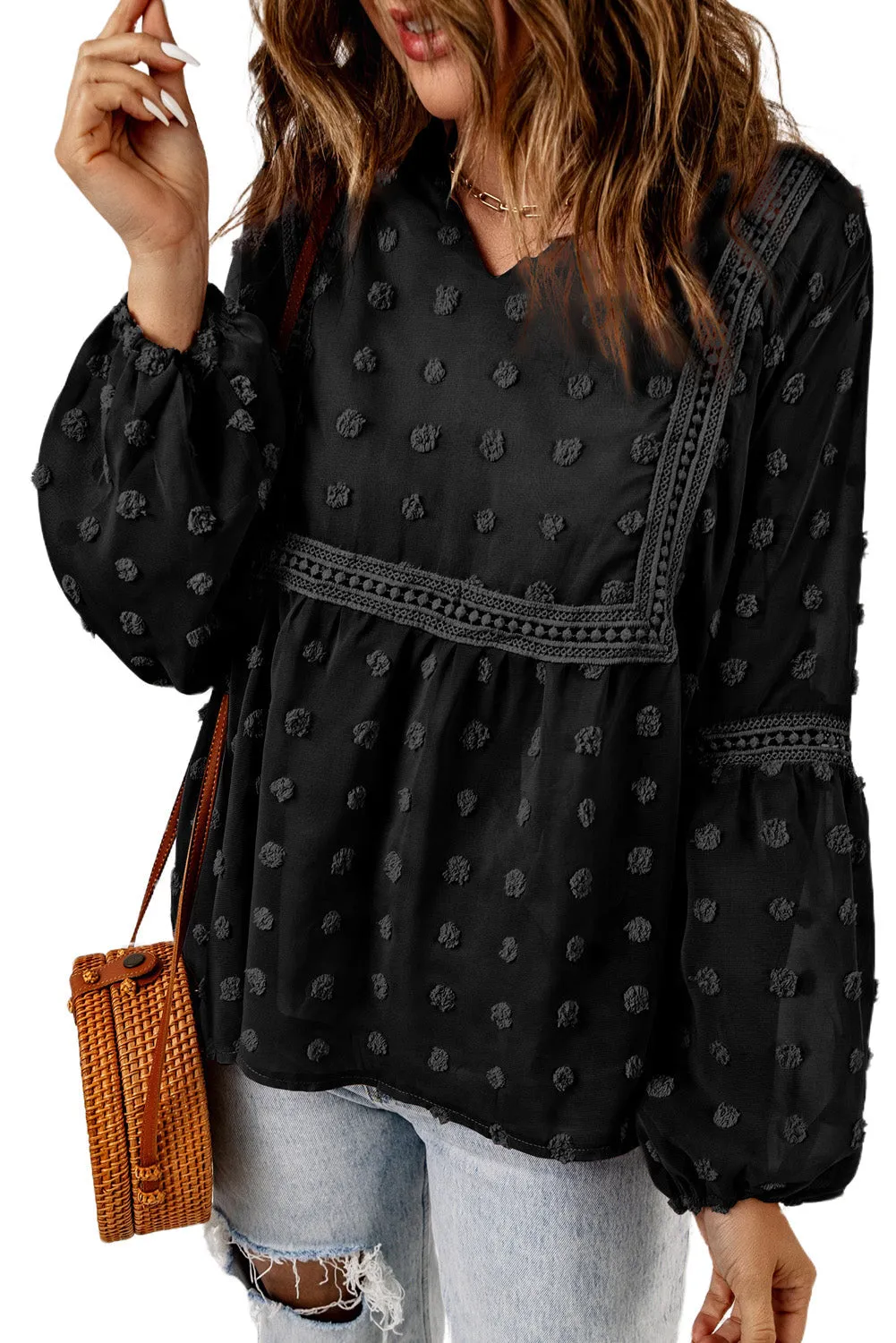 Alluring Dotted Blouse