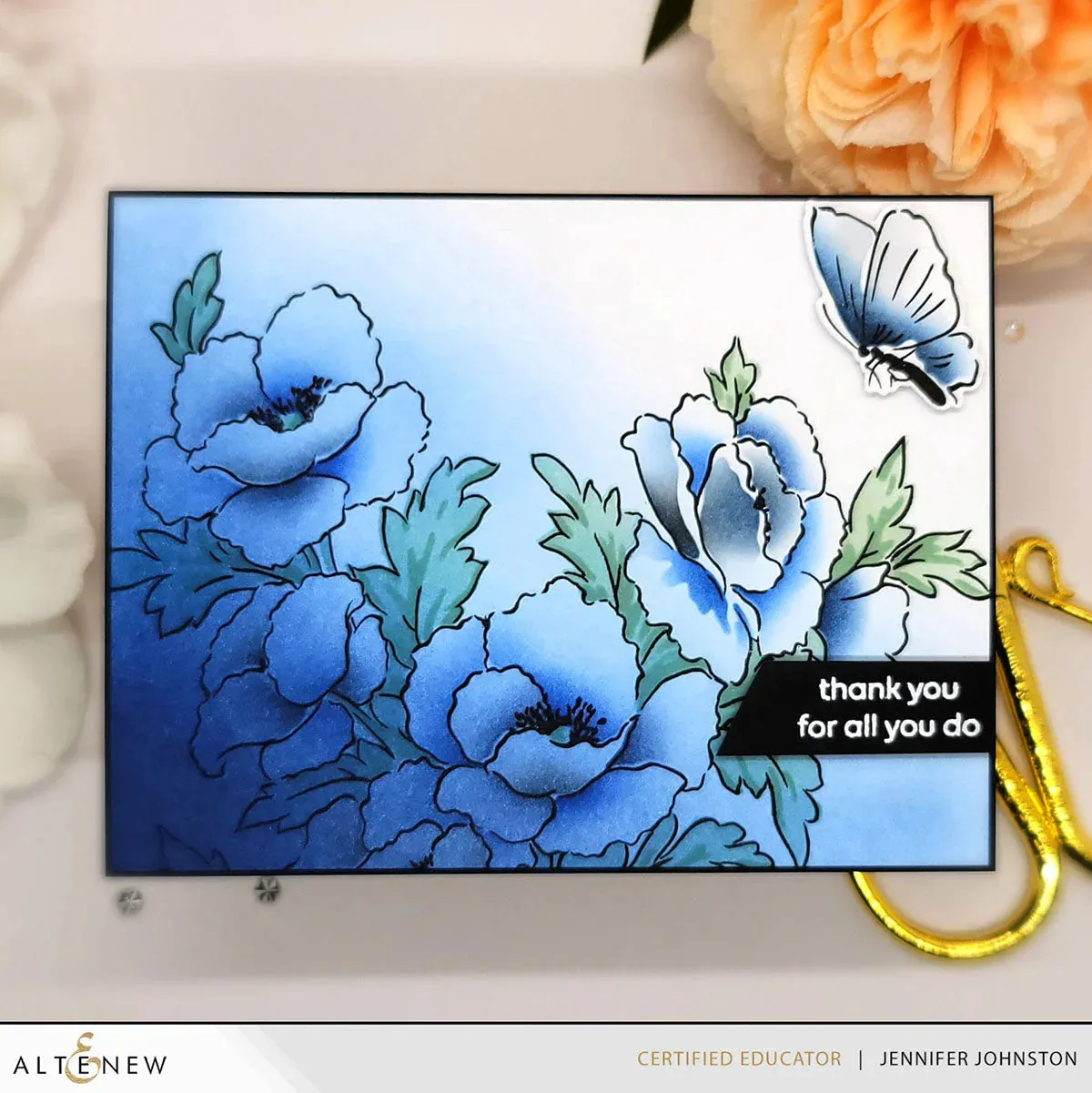 Altenew Bouquet of Poppies Simple Colouring & Layering Stencil Set