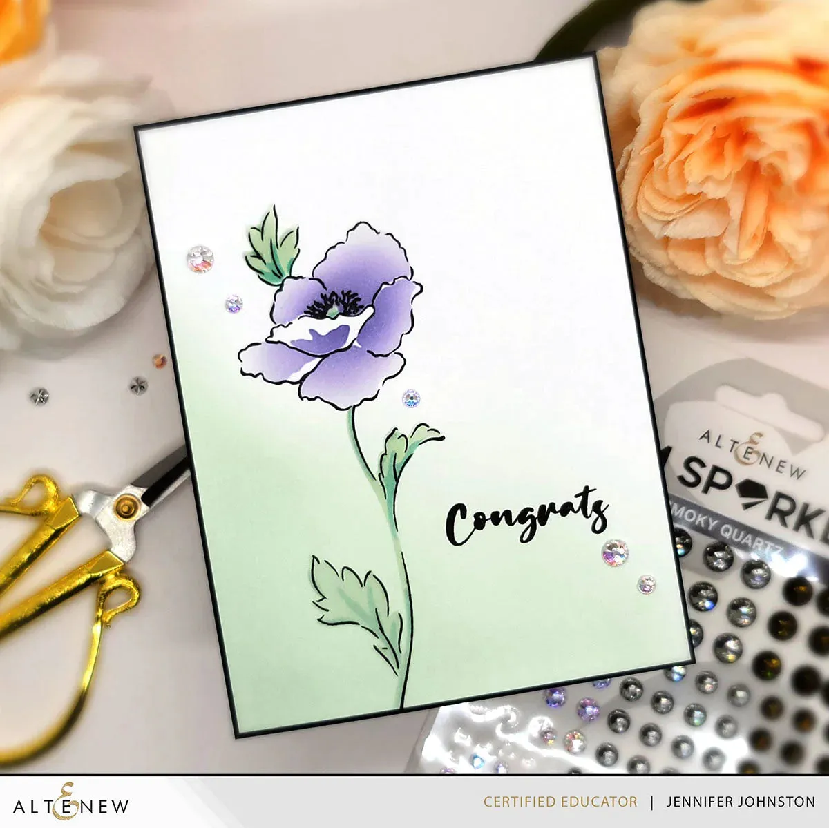 Altenew Bouquet of Poppies Simple Colouring & Layering Stencil Set
