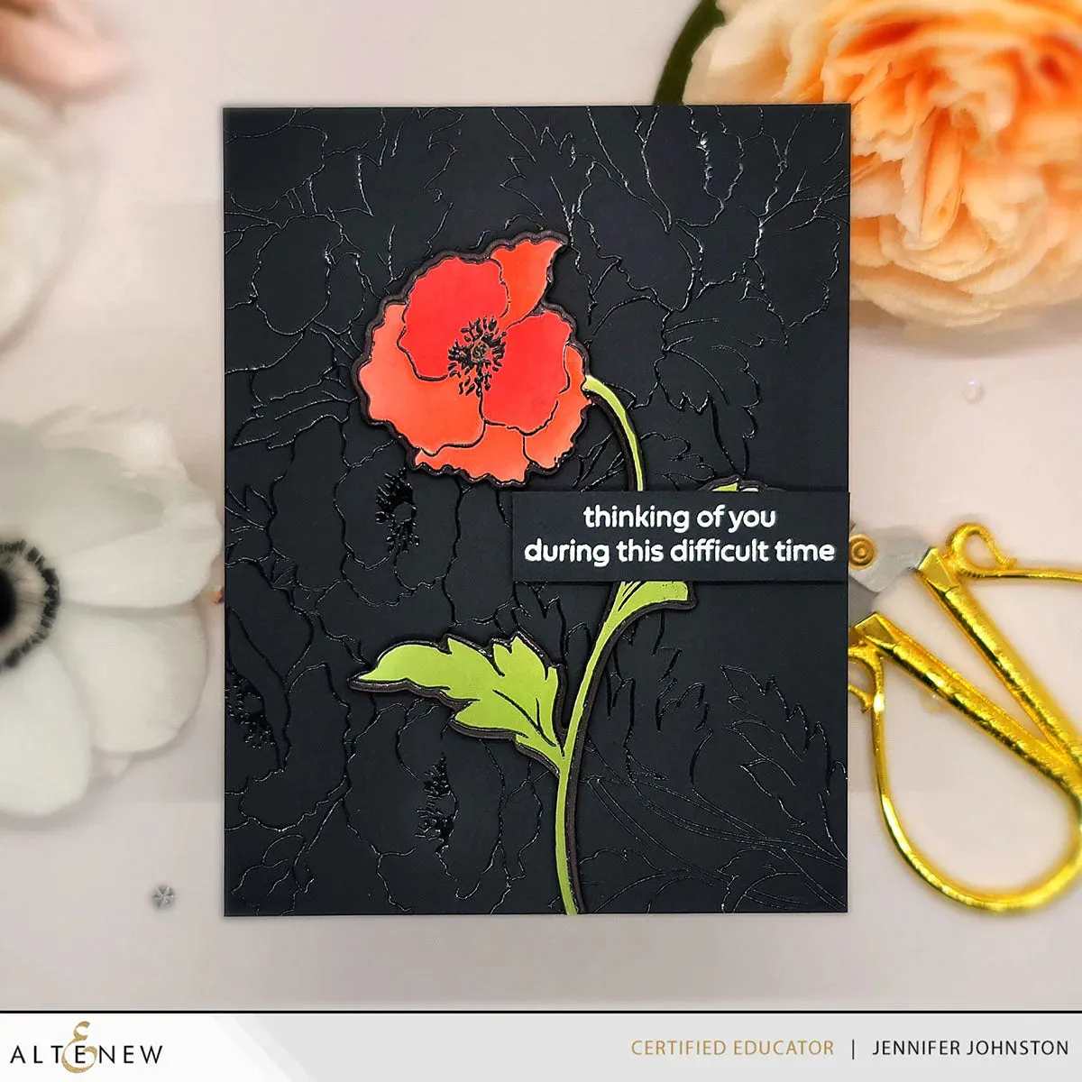 Altenew Bouquet of Poppies Simple Colouring & Layering Stencil Set