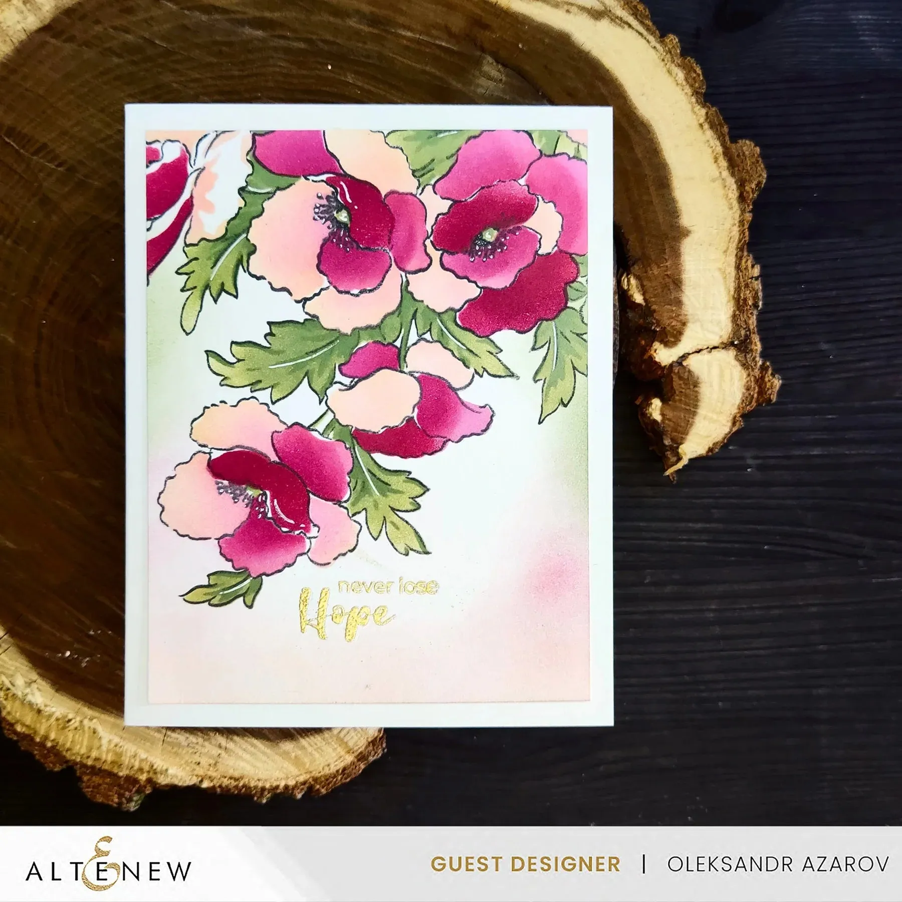 Altenew Bouquet of Poppies Simple Colouring & Layering Stencil Set